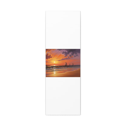 Canvas Art - Aivazovsky-style Sunset Over Golden Matte Stretched