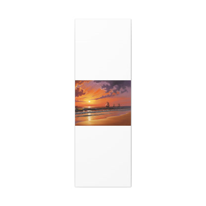 Canvas Art - Aivazovsky-style Sunset Over Golden Matte Stretched