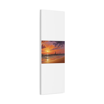 Canvas Art - Aivazovsky-style Sunset Over Golden Matte Stretched