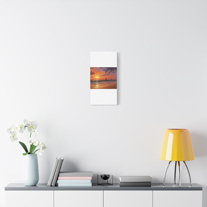 Canvas Art - Aivazovsky-style Sunset Over Golden Matte Stretched